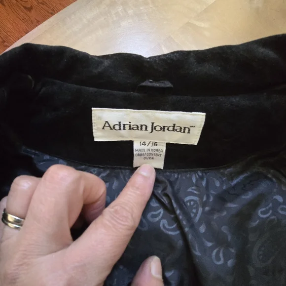 Vintage Adrian Jordan Black Suede Fringe Jacket - Western Boho - Size 14/16 - Picture 3 of 7